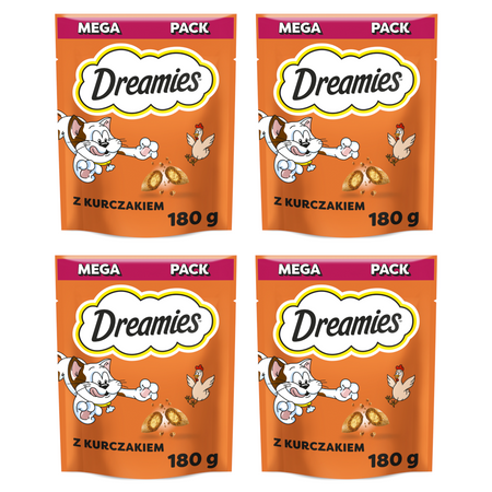Dreamies Z Kurczakiem Mega Pack 4x180g Przysmak Dla Kota