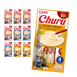 Inaba Cat Churu Senior 40x14g Kremowy Przysmak Dla Starszego Kota Pasta Mix 3 Smaków