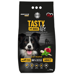 Biofeed Tasty Dogs Life Adult 12kg Sucha Karma Dla Dorosłych Psów Średnich I Dużych Ras Z Kurczakiem
