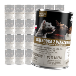 Mokra Karma Dla Psa PetRepublic Kawałki W Sosie Wątróbka 24x400g