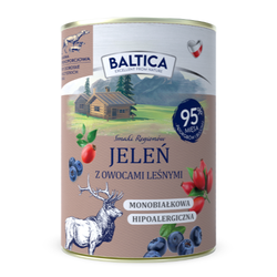 Baltica Jeleń z Owocami Leśnymi 400g Monoproteinowa Hipoalergiczna Bezzbożowa Mokra Karma Dla Psa