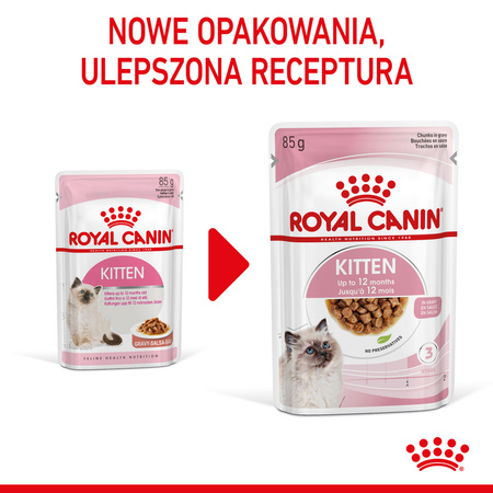 Royal Canin FHN Kitten Instinctive 48x85g Karma Mokra W Sosie Dla Kociąt Do 12 Miesiąca Życia