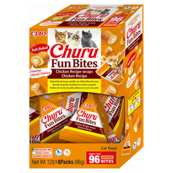 Inaba Cat Churu Fun Bites Chicken Recipe 8x12g Przysmak Dla Kota Poduszki Z Kremowym Nadzieniem Z Kurczakiem