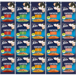 Felix Fantastic Karma Dla Kotów Mix Smaków W Galaretce 20x85g Królik Kurczak Wołowina Łosoś