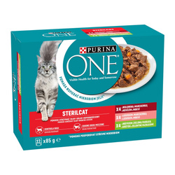 Purina One Sterilcat 12x85g Mokra Karma Dla Dorosłych Kotów Po Sterylizacji Mix 3 Smaków