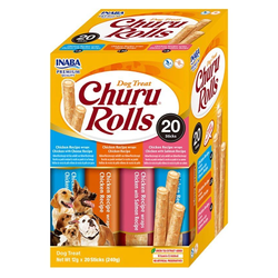 Inaba Dog Churu Rolls Variety 20x12g Przysmak Dla Psa Pałeczki Z Kremowym Nadzieniem Mix Smaków