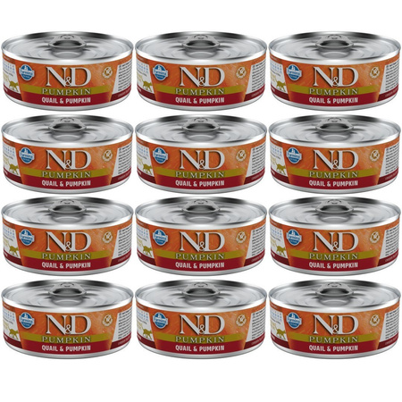 N&D Cat Quail Pumpkin 12x70g Mokra Karma Dla Kota Przepiórka Z Dynią