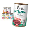 Brit Pate&Meat Mokra Karma Dla Psów Mix Smaków 6x400g Wołowina Królik Jagnięcina Kurczak Kaczka Łosoś