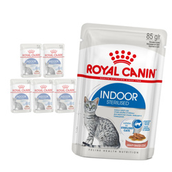 Royal Canin FHN Indoor Sterilised w Sosie 6x85g Karma Mokra Dla Kotów Dorosłych Sterylizowanych Przebywających W Domu