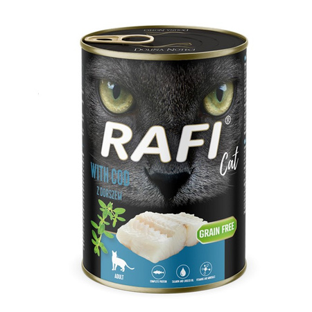 Rafi Cat Adult 24x400g Bezzbożowa Mokra Karma Dla Kota Z Dorszem