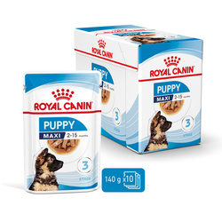 Royal Canin Maxi Puppy 10x140g Karma Mokra W Sosie Dla Szczeniąt Do 15 Miesiąca Życia Ras Dużych