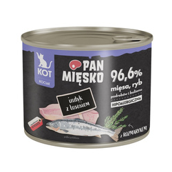 Pan Mięsko 200g Hipoalergiczna Mokra Karma Dla Kociąt Indyk Z Łososiem