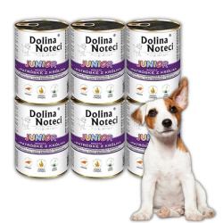 Dolina Noteci Premium Junior 6x400g Mokra Karma Dla Psa Bogata w Wątróbkę z Królika
