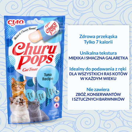 Inaba Cat Churu Pops 6x60g Kremowy Przysmak Dla Kota Mix Smaków w Galaretce