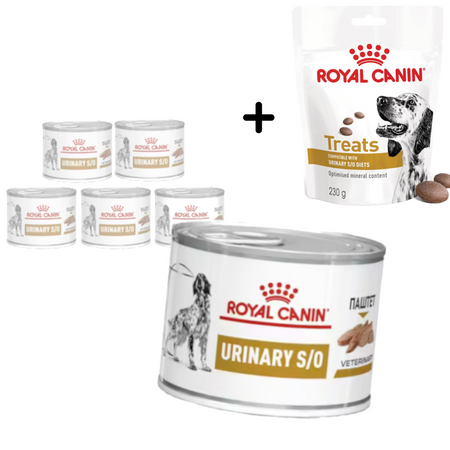 Royal Canin Veterinary Urinary S/O Loaf 6x200g Karma Pasztet Dla Psów Na Kamienie Struwitowe + GRATIS Przysmak 230g