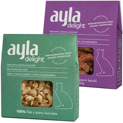 Ayla Delight Filet z Piersi Kurczaka Kaczki 2x28g Liofilizowany Przysmak Dla Kota 100% Mięsa
