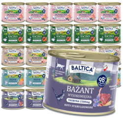 Baltica Smaki Regionów Mix Smaków 24x185g Bezzbożowa Mokra Karma Dla Kotów Sterylizowanych