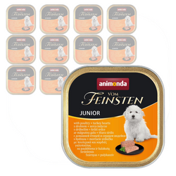 Animonda Vom Feinsten Junior 11x150g Mokra Karma Dla Szczeniąt Drób Serca Indycze