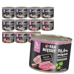 Pan Mięsko 12x200g Hipoalergiczna Mokra Karma Dla Kociąt Mix Dwóch Smaków