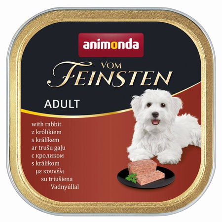 Animonda Vom Feinsten Adult 22x150g Mokra Karma Dla Psa Mix Smaków Królik Kurczak Wołowina
