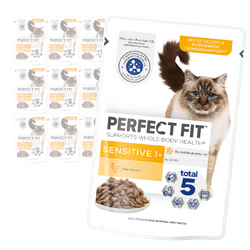 Perfect Fit Sensitive 1+ 12x85g Mokra Karma Dla Kotów Z Kurczakiem W Sosie