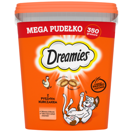 Dreamies Mega Pudełko Przysmak Dla Kota Chrupiące Paszteciki Z Nadzieniem Kurczak 2x350g