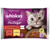 WHISKAS Adult Saszetki 32 x 85g Soczyste Kąski Mokra Karma Dla Dorosłego Kota w Galaretce Kawałki z Wołowiną i z Kurczakiem