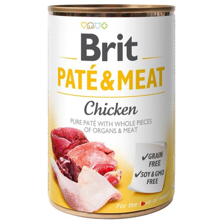 Brit Pate&Meat Mokra Karma Dla Psów Mix Smaków 6x400g Wołowina Królik Jagnięcina Kurczak Kaczka Łosoś