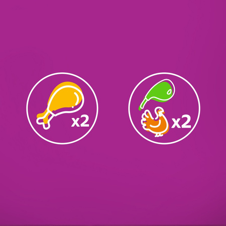 WHISKAS Adult Saszetka 32 x 85g Kremowe Wariacje Mokra Karma Dla Dorosłego Kota w Sosie Kurczak z Warzywami, Jagnięcina z Indykiem