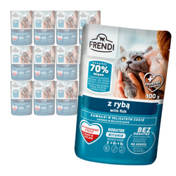 Frendi 12x100g Mokra Karma Dla Dorosłego Kota Kawałki w Sosie Z Rybą