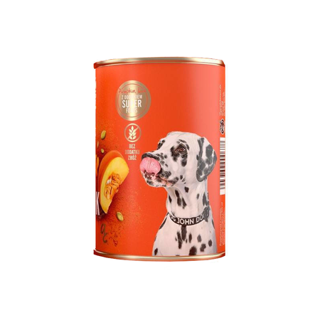 JOHN DOG Karma Mokra Dla Psa Pumpkin Line Dzik z Dynią Zestaw 6x400g