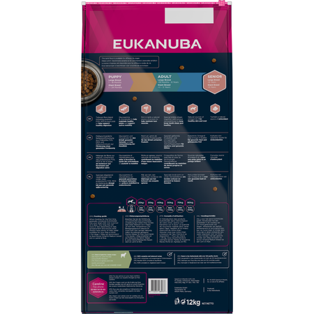 EUKANUBA Senior Sucha Karma W Formie Granulek Dla Starszych Psów Dużych Ras Z Jagnięciną I Ryżem 12kg