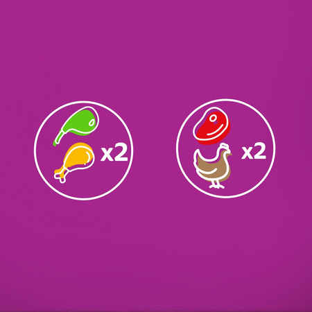 WHISKAS Adult Saszetka 32 x 85g Kolekcja Wiejskich Smaków Mokra Karma Dla Dorosłego Kota w Sosie Kawałki z Jagnięciną Kurczakiem i Marchewką, Wołowiną i Drobiem