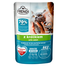 Frendi 100g Mokra Karma Dla Dorosłego Kota Kawałki w Sosie Z Królikiem