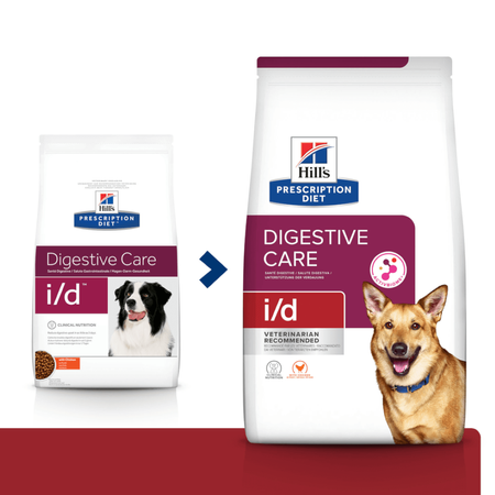 Hill's Prescription Diet i/d Digestive Care 4kg Sucha Karma Dla Psa Z Kurczakiem Wsparcie Układu Pokarmowego