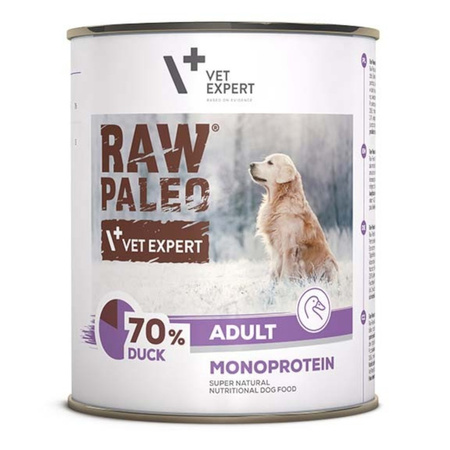 Raw Paleo Adult Monoprotein 12x800g Mokra Karma Dla Psa z Kaczką