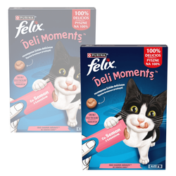 Felix Deli Moments 8x10g Kremowe Przekąski Dla Kotów Z Łososiem