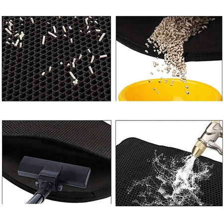 Wycieraczka Pod Kuwetę Zatrzymuje 90% Żwirku 60*45 CZARNA