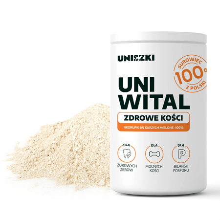 Uniszki Uniwital Zdrowe Kości 400g Suplement Dla Psa Mielone Skorupki Jaj Kurzych