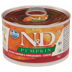 Farmina N&D Dog Chicken Pumpkin Pomegranate Starter 140g Mokra Karma Dla Szczeniąt Kurczak Dynia i Granat
