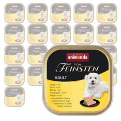 Animonda Vom Feinsten Adult 24x150g Mokra Karma Dla Psa Pasztet z Indykiem i Serem