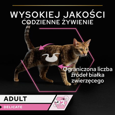 Purina Pro Plan Adult Delicate 24x85g Mokra Karma Dla Kota Mus Z Indykiem