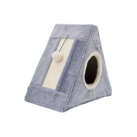 Drapak Domek Dla Kota Rozkładany Namiot Szary 40cm