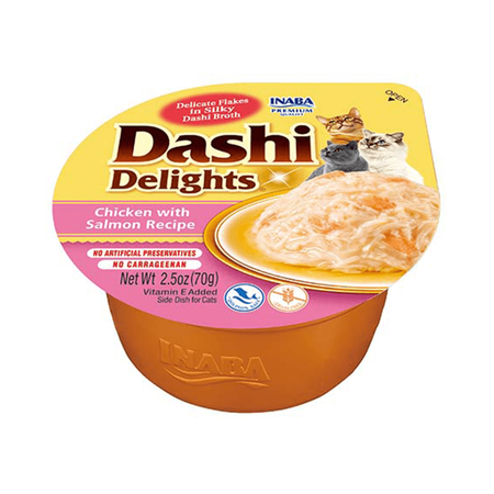 Inaba Cat Dashi Delights Salmon 6x70g Uzupełniająca Karma Dla Kota Bulion Z Łososiem 3+3 Gratis