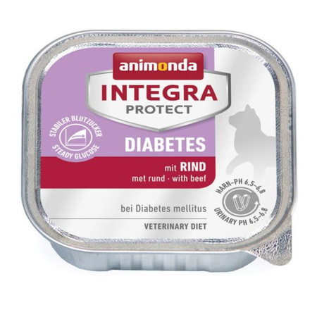 Animonda Integra Protect Diabetes 32x100g Mokra Karma z Wołowiną Dla Kota z Cukrzycą