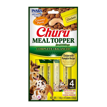 Inaba Dog Meal Topper 4x56g Przysmak Pasta Dla Psa Z Kurczakiem I Dynią