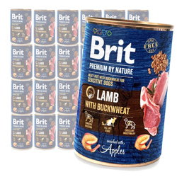 Brit Premium by Nature Adult Mokra Karma Dla Psa Jagnięcina Z Gryką 400g
