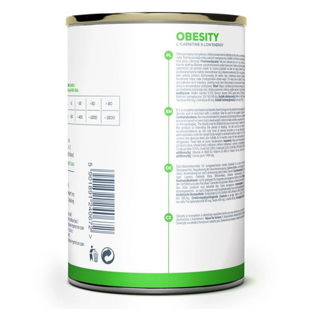 Vet Expert Obesity Mokra Karma Weterynaryjna Dla Psa Kurczak Z Jagnięciną 12x400g Redukcja Masy Ciała