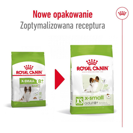 Royal Canin Adult 8+ X-Small 1,5kg Sucha Karma Dla Psów Dojrzałych Powyżej 8 Roku Życia Ras Miniaturowych Do 4kg
