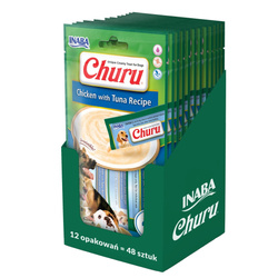 Inaba Dog Churu 12x56g Przysmak Pasta Dla Psa Z Kurczakiem I Tuńczykiem